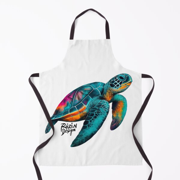 Item preview, Neon Sea Turtle Art – Colorful Ocean Turtle Digital Illustration designed and sold by Rozin-Design.