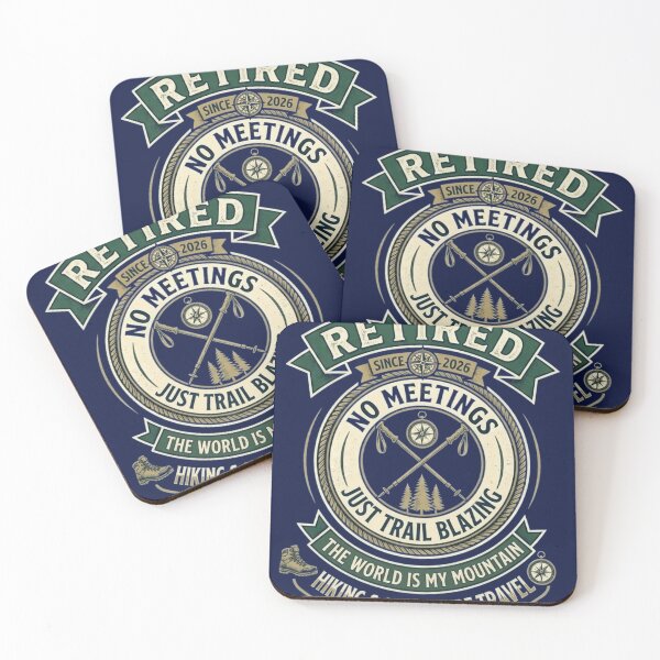 Item preview, Retired 2026 No Meetings Just Trail Blazing - Hiking & Adventure Travel Retirement Gift designed and sold by FarDesign.