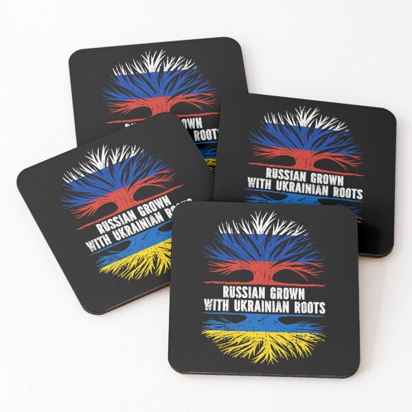Item preview, Russian Grown with Ukrainian Roots Flag designed and sold by CosmoKitsch.