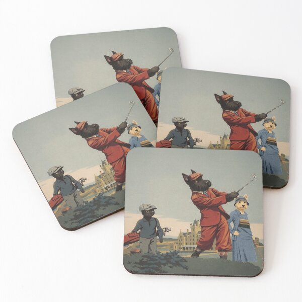 Item preview, Vintage Golf Travel Poster Cruden Bay Scottish Terrier designed and sold by CJChronicles.