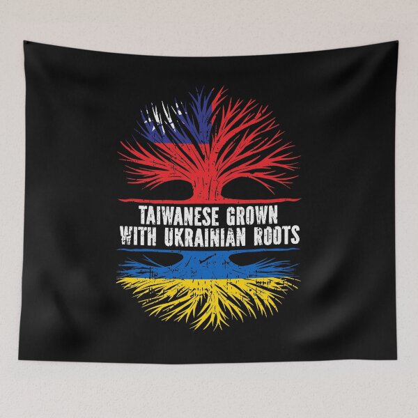 Item preview, Taiwanese Grown with Ukrainian Roots Flag designed and sold by CosmoKitsch.