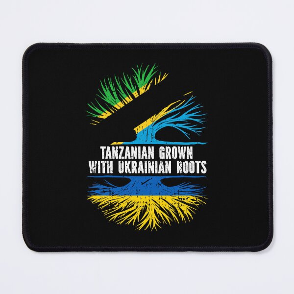 Item preview, Tanzanian Grown with Ukrainian Roots Flag designed and sold by CosmoKitsch.