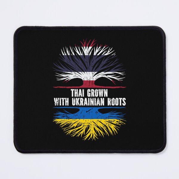 Item preview, Thai Grown with Ukrainian Roots Flag designed and sold by CosmoKitsch.