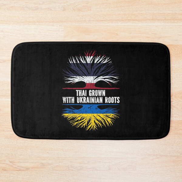 Item preview, Thai Grown with Ukrainian Roots Flag designed and sold by CosmoKitsch.