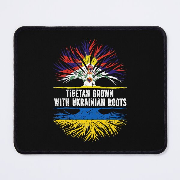 Item preview, Tibetan Grown with Ukrainian Roots Flag designed and sold by CosmoKitsch.