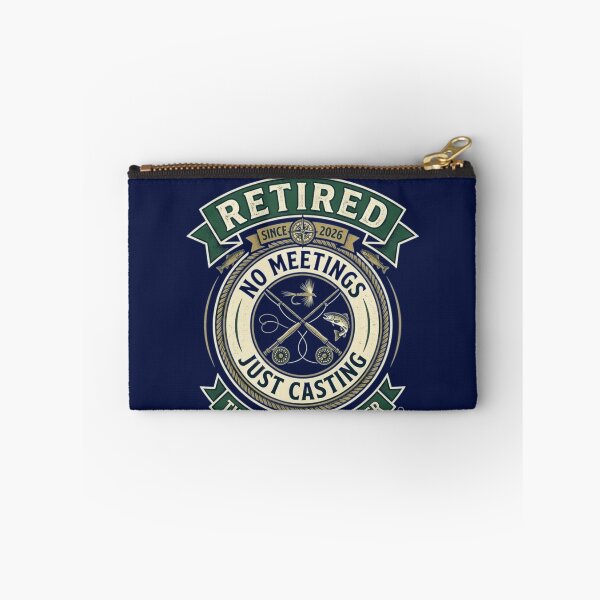 Item preview, Retired 2026 Fly Fishing & Travel - No Meetings Just Casting - Funny Fisherman Retirement Gift designed and sold by FarDesign.