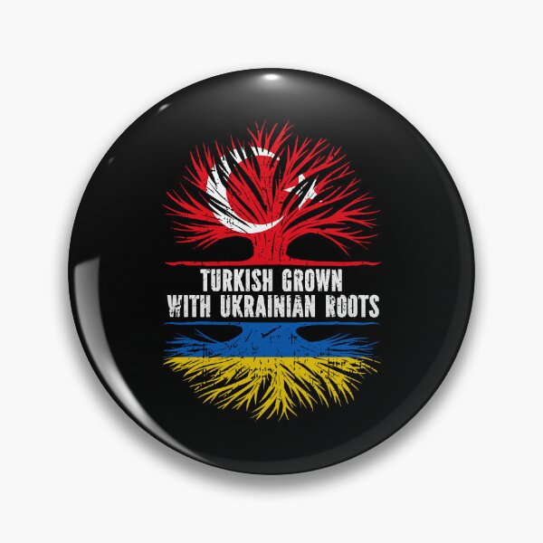 Item preview, Turkish Grown with Ukrainian Roots Flag designed and sold by CosmoKitsch.