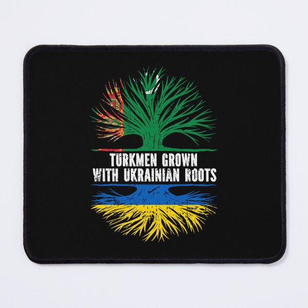 Item preview, Turkmen Grown with Ukrainian Roots Flag designed and sold by CosmoKitsch.