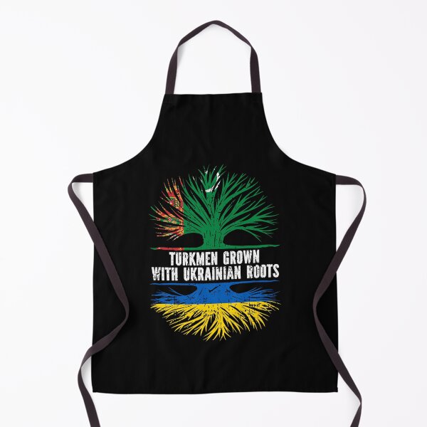 Item preview, Turkmen Grown with Ukrainian Roots Flag designed and sold by CosmoKitsch.