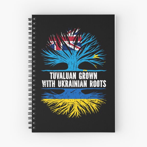 Item preview, Tuvaluan Grown with Ukrainian Roots Flag designed and sold by CosmoKitsch.