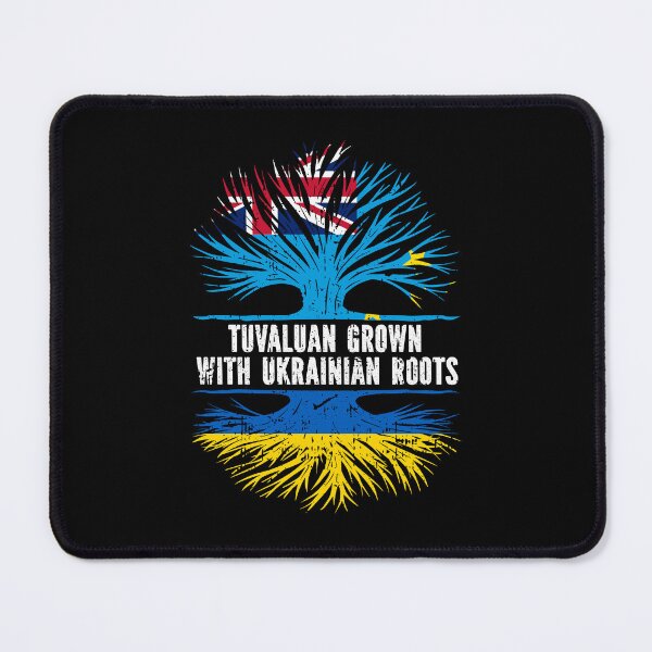 Item preview, Tuvaluan Grown with Ukrainian Roots Flag designed and sold by CosmoKitsch.