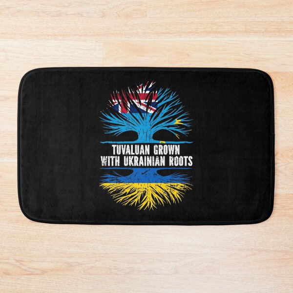 Item preview, Tuvaluan Grown with Ukrainian Roots Flag designed and sold by CosmoKitsch.