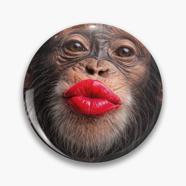 Item preview, Red Lipstick on a Chimpanzee designed and sold by Maria Dryfhout.