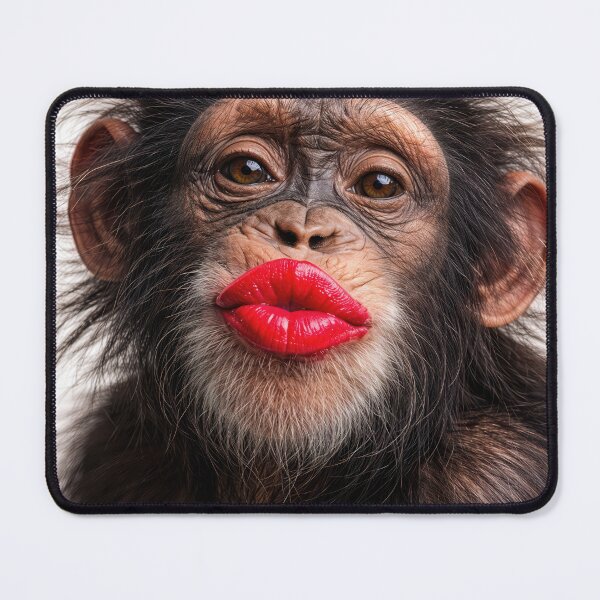 Item preview, Red Lipstick on a Chimpanzee designed and sold by Maria Dryfhout.