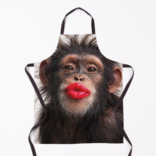 Item preview, Red Lipstick on a Chimpanzee designed and sold by Maria Dryfhout.