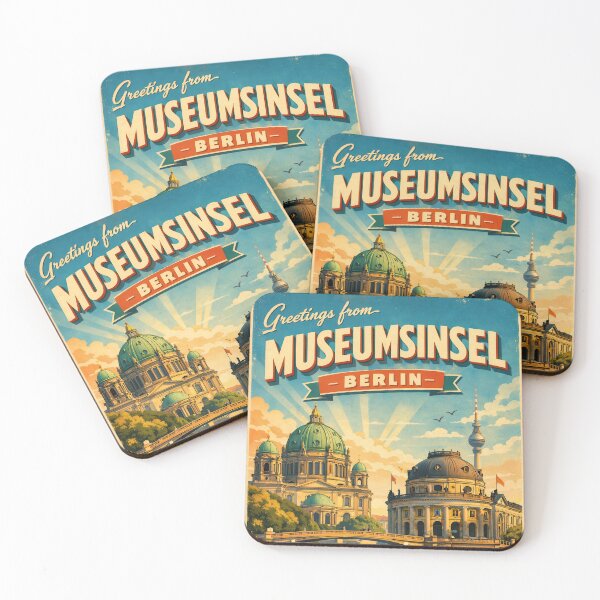 Item preview, Greetings from Museum Island – Berlin Vintage Travel Poster designed and sold by Earth Celebration Designs.