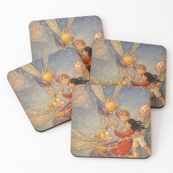 Item preview, Fairy Flight Art Nouveau Children Illustration for Dreamy Fantasy Lovers designed and sold by RickE.