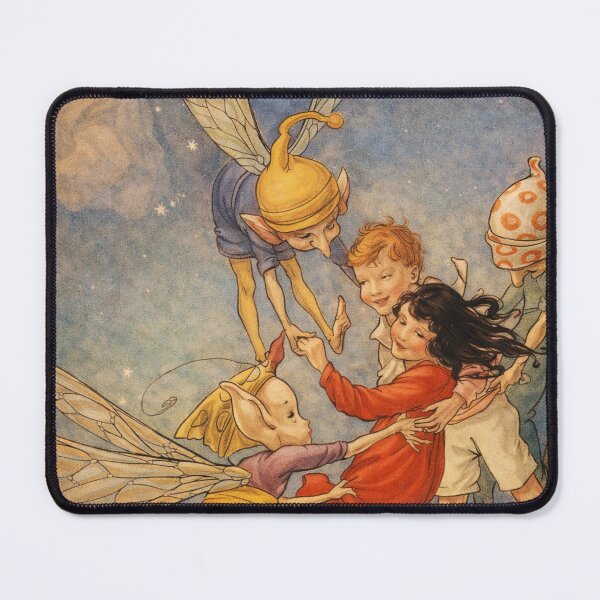 Item preview, Fairy Flight Art Nouveau Children Illustration for Dreamy Fantasy Lovers designed and sold by RickE.