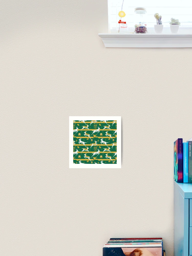 Thumbnail 2 of 3, Art Print, Springboks Rugby Pattern designed and sold by SaltCraft.