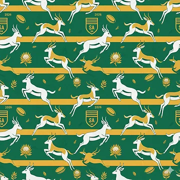 Artwork thumbnail, Springboks Rugby Pattern by SaltCraft