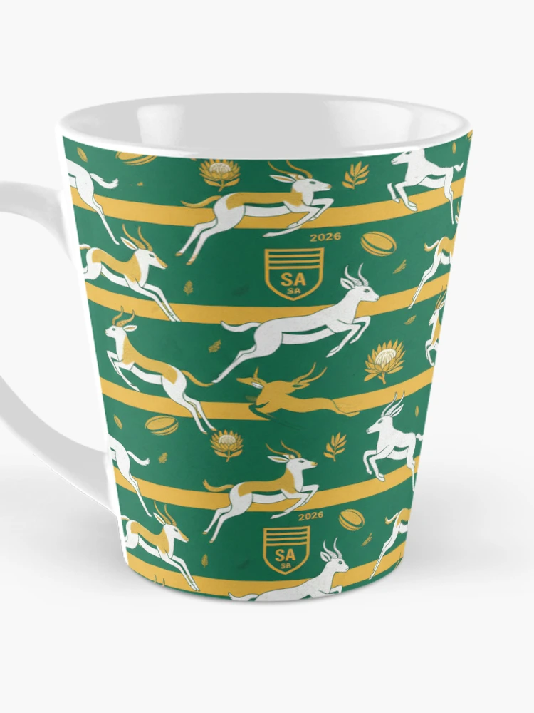 Thumbnail 3 of 4, Coffee Mug, Springboks Rugby Pattern designed and sold by SaltCraft.