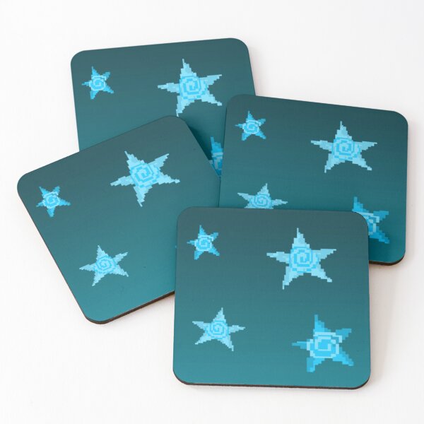 Item preview, Icey blue background print with stars. Pixel art. designed and sold by YaroshMaria.