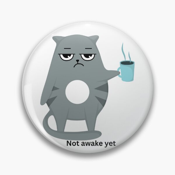 Artikelvorschau, Grumpy Cat mit Kaffee – Niedliches Kawaii-Design für die Morgenstimmung entworfen und verkauft von CozyMomDesigns.