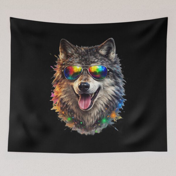 Item preview, Party Wolf Sunglasses Very Cool designed and sold by ClutchCassidyTees.