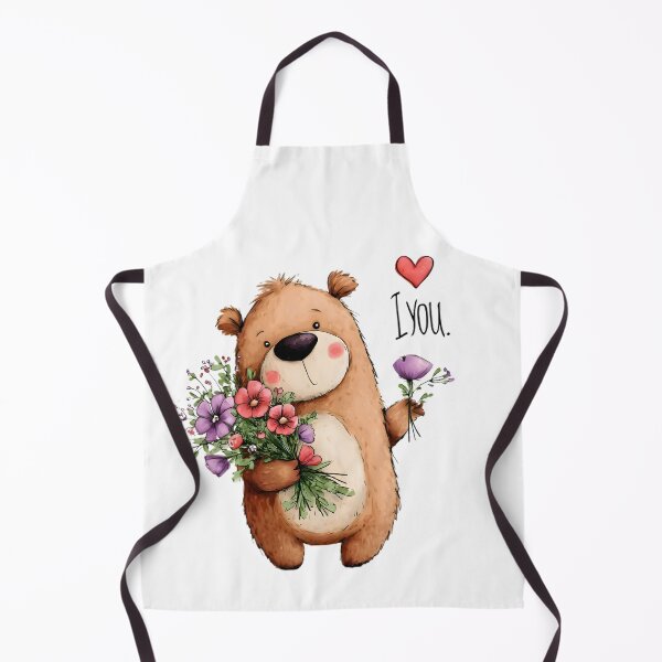 Item preview, Cute Bear with Flowers designed and sold by Retro Whimsy.