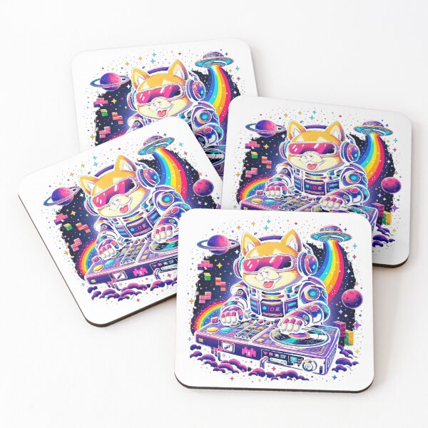 Item preview, Cosmic DJ Shiba – Futuristic Dog Vaporwave Gaming designed and sold by CR3@TIX-BOUTIK.