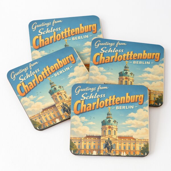 Item preview, Greetings from Charlottenburg Palace – Berlin Vintage Travel Poster designed and sold by Earth Celebration Designs.
