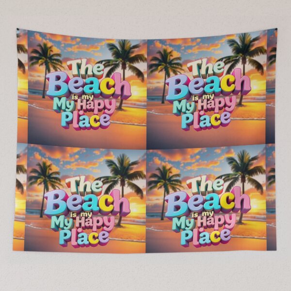 Item preview, The beach is my happy place. designed and sold by casamomo.