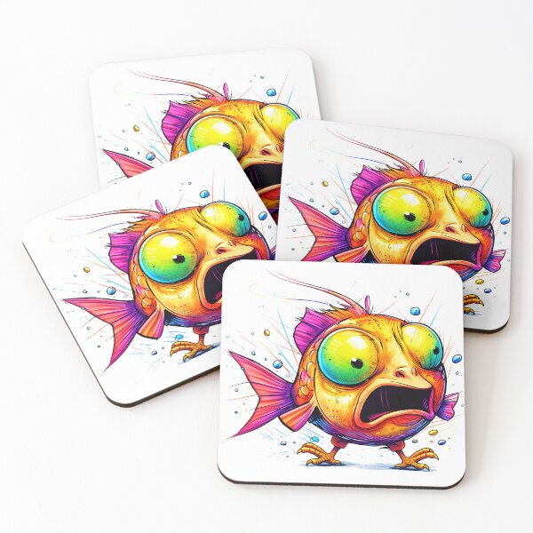 Item preview, Funny Fish with Chicken Feet – Weird Cartoon Art designed and sold by bambooks.tabooks.