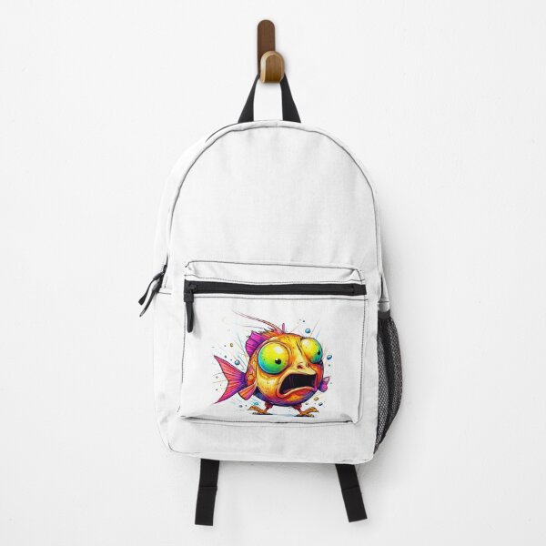 Item preview, Funny Fish with Chicken Feet – Weird Cartoon Art designed and sold by bambooks.tabooks.