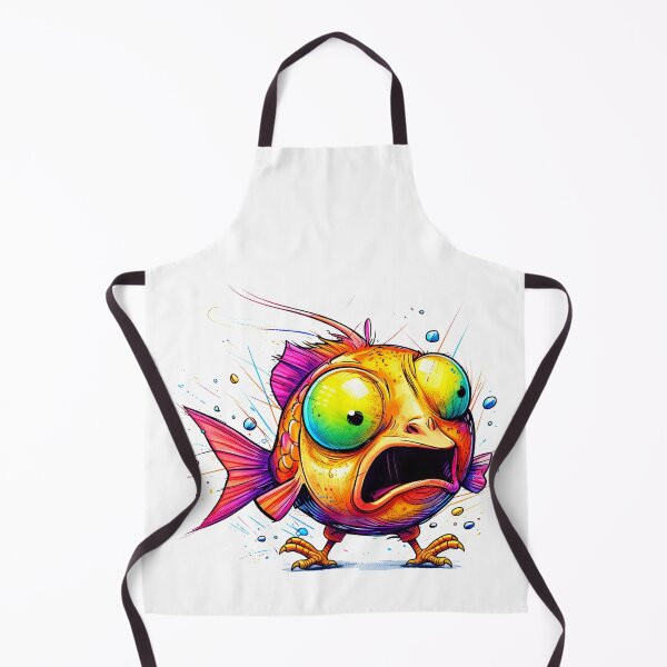 Item preview, Funny Fish with Chicken Feet – Weird Cartoon Art designed and sold by bambooks.tabooks.