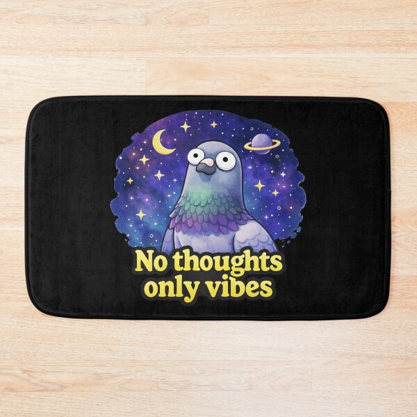 Item preview, No Thoughts Only Vibes Galaxy Pigeon Meme designed and sold by MonkiFlipp.