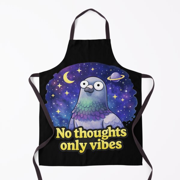 Item preview, No Thoughts Only Vibes Galaxy Pigeon Meme designed and sold by MonkiFlipp.