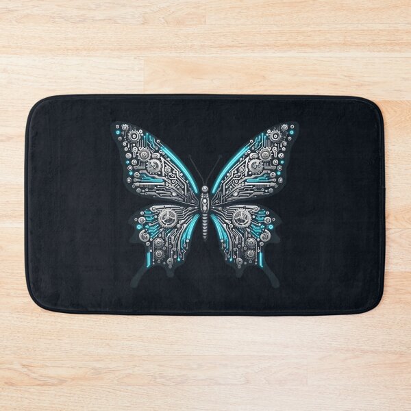 Item preview, Mechanical Butterfly – Cybernetic Monarch – Neon Silver Tech Art designed and sold by Phetuvov.