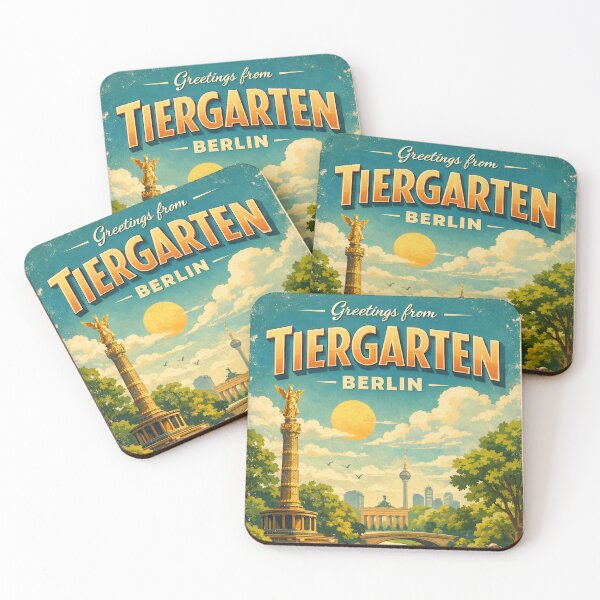 Item preview, Greetings from Tiergarten – Berlin Vintage Travel Poster designed and sold by Earth Celebration Designs.