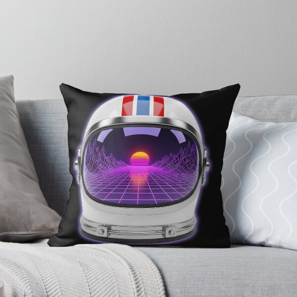 Item preview, Retro Future Astronaut Helmet - Synthwave Horizon Space Art designed and sold by powersunlight.