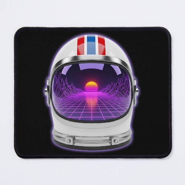 Item preview, Retro Future Astronaut Helmet - Synthwave Horizon Space Art designed and sold by powersunlight.