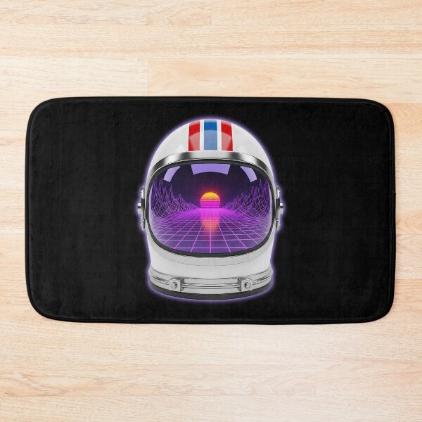 Item preview, Retro Future Astronaut Helmet - Synthwave Horizon Space Art designed and sold by powersunlight.