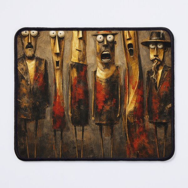 Item preview, Crimson Figures – Distorted Souls in Silent Harmony designed and sold by JcAbstractArt.