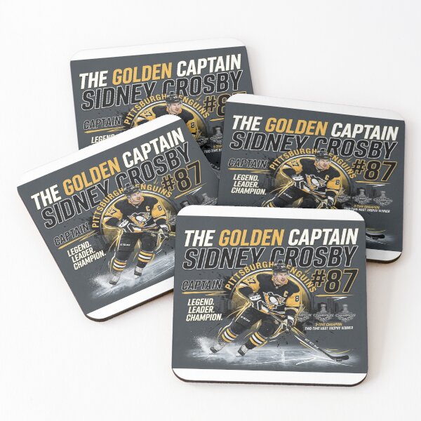 Item preview, Sidney Crosby Pittsburgh Penguins - The Golden Captain #87 Hockey Legend Fan Art designed and sold by FarDesign.