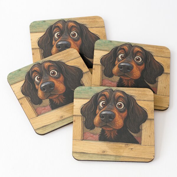 Item preview, Cartoon Dog in Cozy House designed and sold by Lougud.