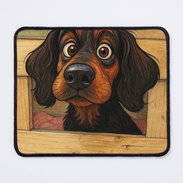 Item preview, Cartoon Dog in Cozy House designed and sold by Lougud.