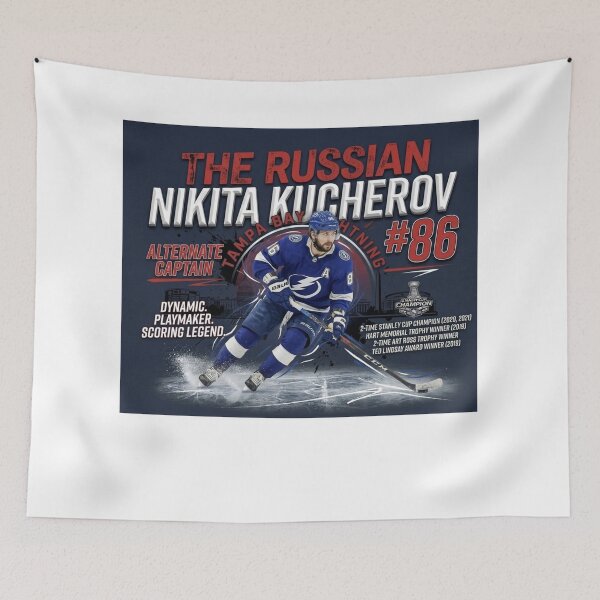 Item preview, Nikita Kucherov #86 Tampa Bay Lightning - The Russian Playmaker Legend designed and sold by FarDesign.