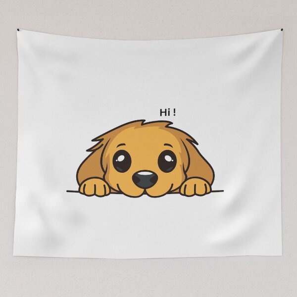 Item preview, Cute Peeking Dog Kawaii Puppy Peek Minimal Design designed and sold by CozyMomDesigns.