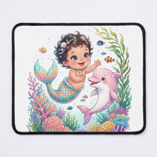 Item preview, Cute baby mermaid designed and sold by PP&RAINBOW SHOP.
