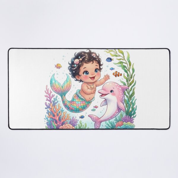 Item preview, Cute baby mermaid designed and sold by PP&RAINBOW SHOP.
